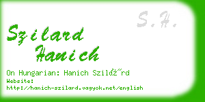 szilard hanich business card